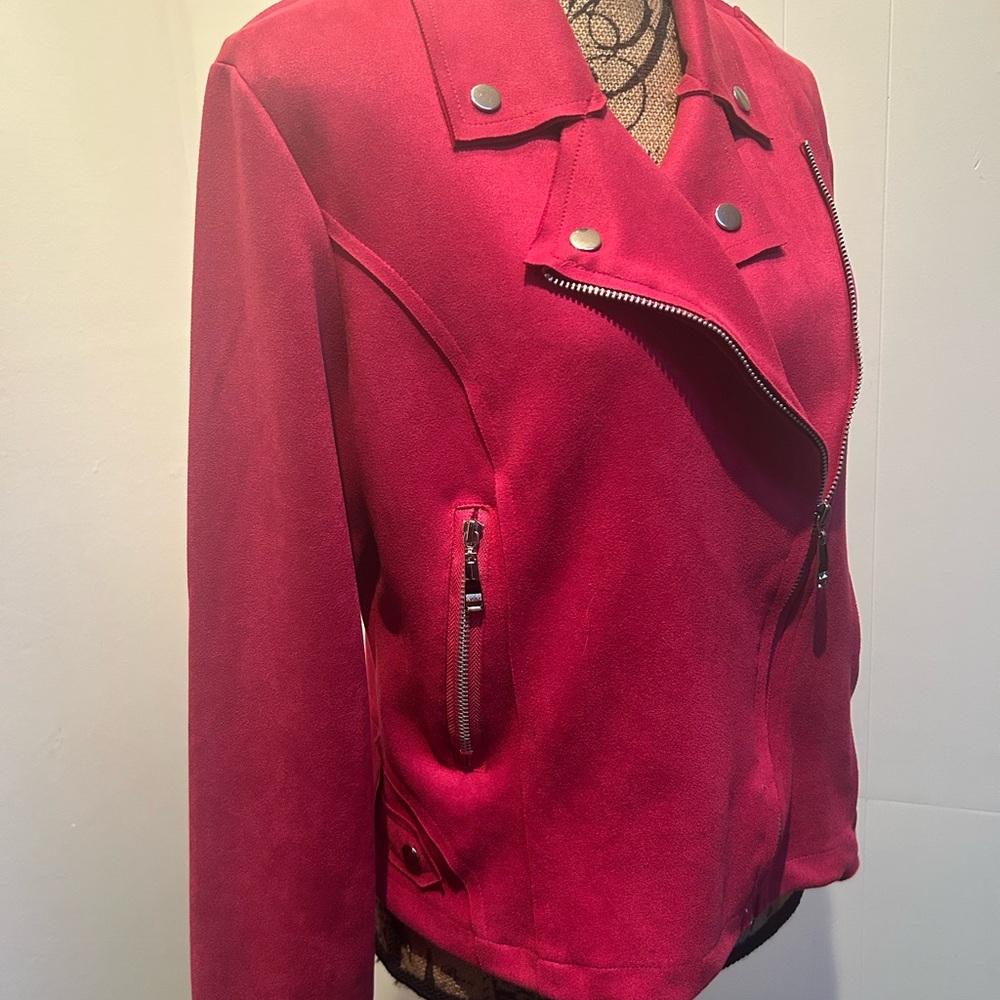 Bright Pink Moto Jacket - Women - Picture 3 of 6